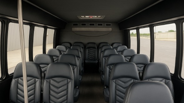 Interior of Charter Bus Company Lombard's 15 Passenger Minibus in Lombard