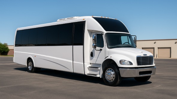 Exterior of Charter Bus Company Lombard's 15 Passenger Minibus in Lombard