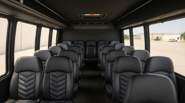 Interior of Charter Bus Company Lombard's 20 Passenger Mini bus in Lombard
