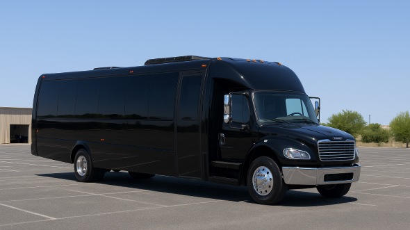 Exterior of Charter Bus Company Lombard's 25 Passenger Mini bus in Lombard