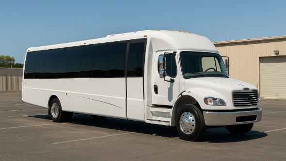 Exterior of Charter Bus Company Lombard's 28 Passenger Mini bus in Lombard