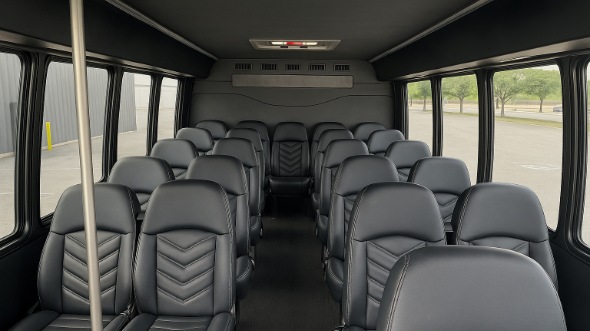 Interior of Charter Bus Company Lombard's 30 Passenger Minibus in Lombard