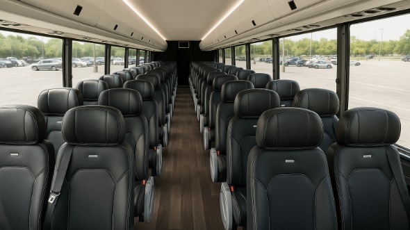 Interior of Charter Bus Company Lombard's 35 Passenger Minibus in Lombard