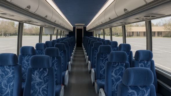 Interior of Charter Bus Company Lombard's 54 Passenger Charter Bus in Lombard