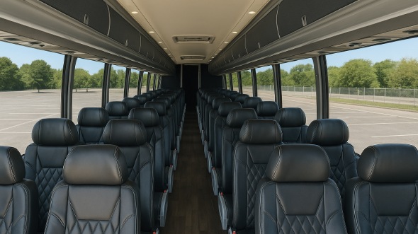 Interior of Charter Bus Company Lombard's 55 Passenger Charter Bus in Lombard