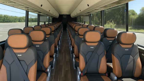 Interior of Charter Bus Company Lombard's 56 Passenger Charter Bus in Lombard
