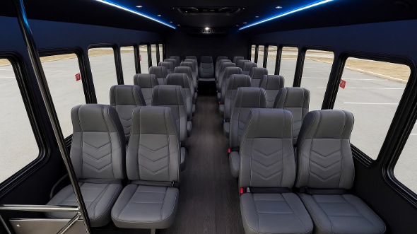 lombard 28 passenger minibus inside