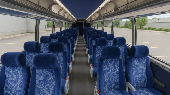 lombard 54 passenger charter bus inside