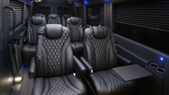 lombard sprinter van with driver inside