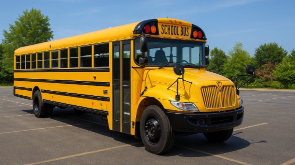 Exterior of Charter Bus Company Addison's School Bus in Addison